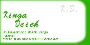 kinga deich business card